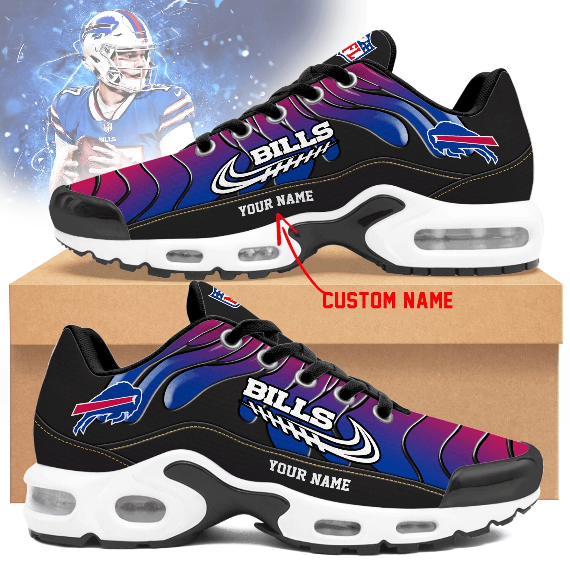 Ideafootwear Buffalo Bills TN Shoes Sneakers For Men And Women