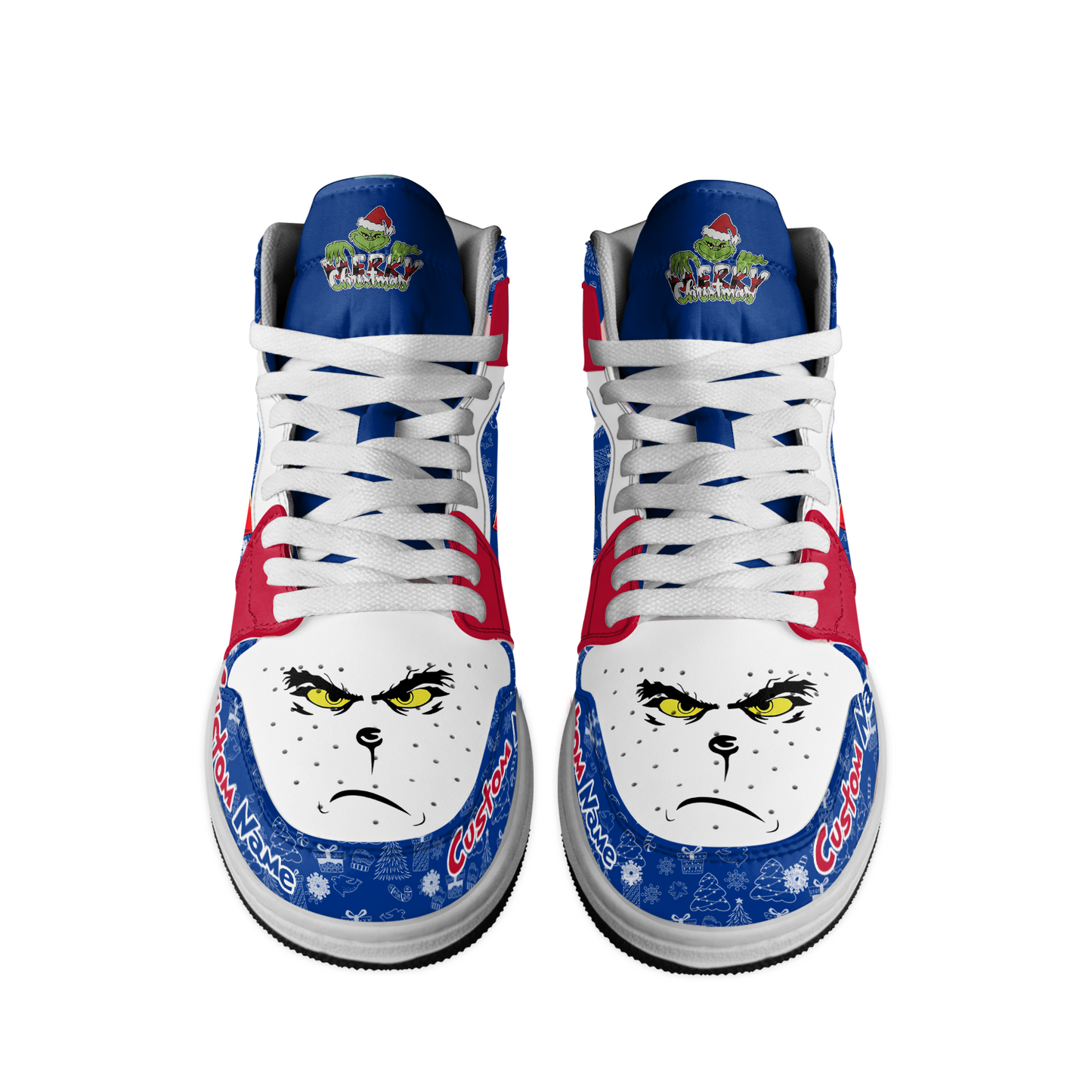 Ideafootwear Buffalo Bills x The Grinch x Christmas AJ1 High Sneakers Shoes For Men And Women