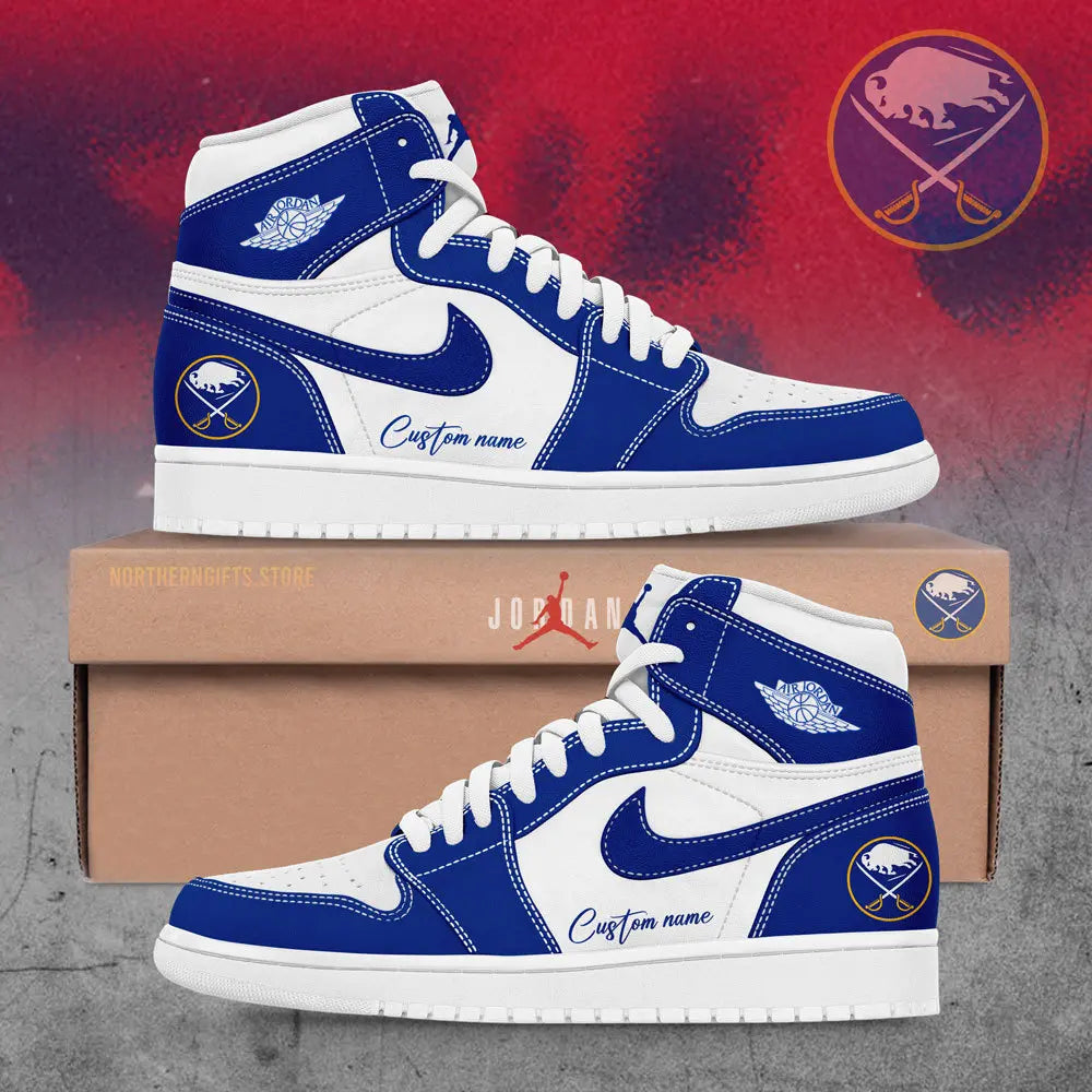 Ideafootwear Buffalo Sabres AJ1 High Sneakers Shoes For Men And Women