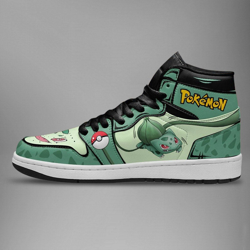 Ideafootwear Bulbasaur AJ1 High Sneakers Shoes For Men And Women