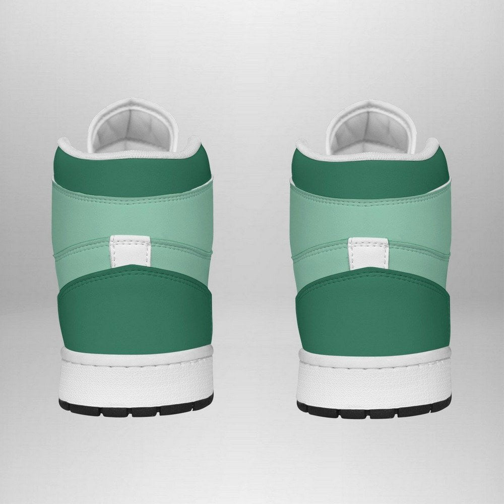 Ideafootwear Bulbasaur Face Pokemon  AJ1 High Sneakers Shoes For Men And Women