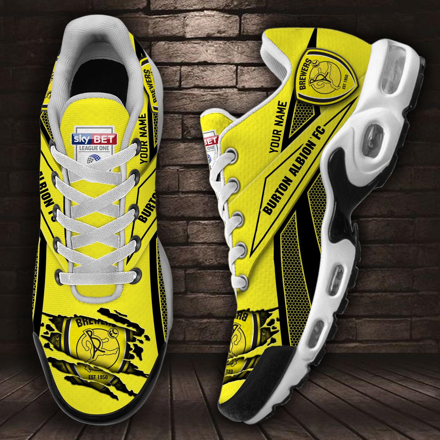 Ideafootwear Burton Albion F.C TN Shoes Sneakers For Men And Women