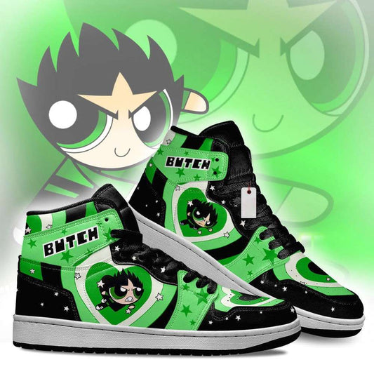 Ideafootwear Butch The Powerpuff Girls AJ1 High Sneakers Shoes For Men And Women