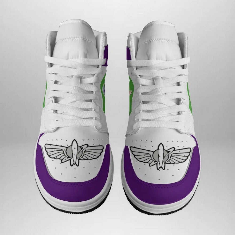 Ideafootwear Buzz Lightyear Disney AJ1 High Sneakers Shoes For Men And Women