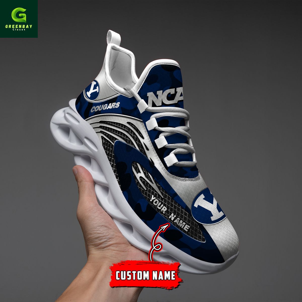 Ideafootwear BYU Cougars Max Soul Shoes Sneakers For Men And Women