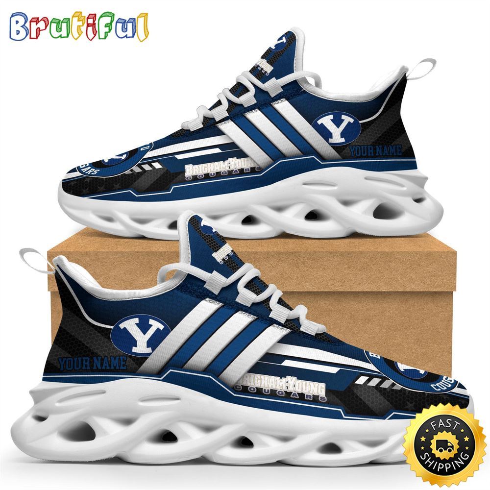 Ideafootwear BYU Cougars Max Soul Shoes Sneakers For Men And Women