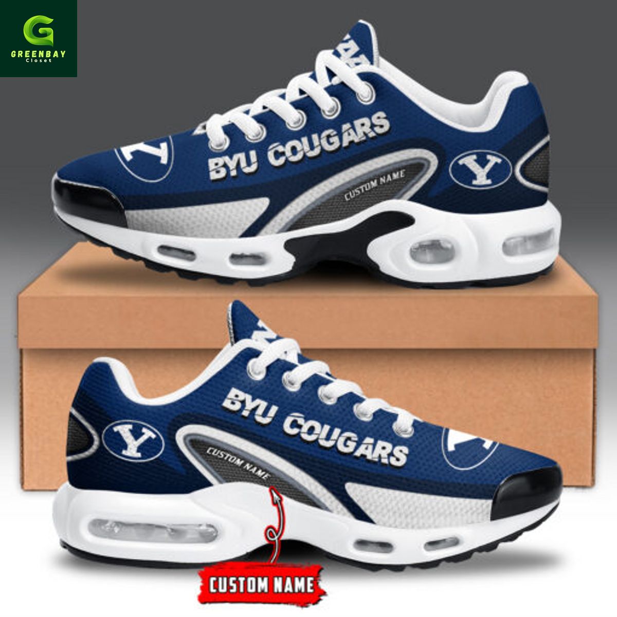 Ideafootwear BYU Cougars TN Shoes Sneakers For Men And Women