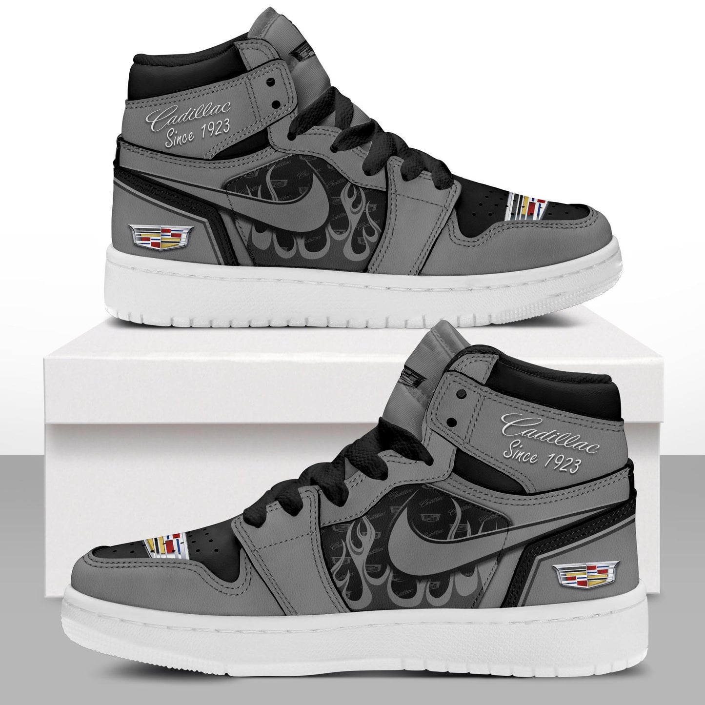 Ideafootwear Cadillac AJ1 High Sneakers Shoes For Men And Women