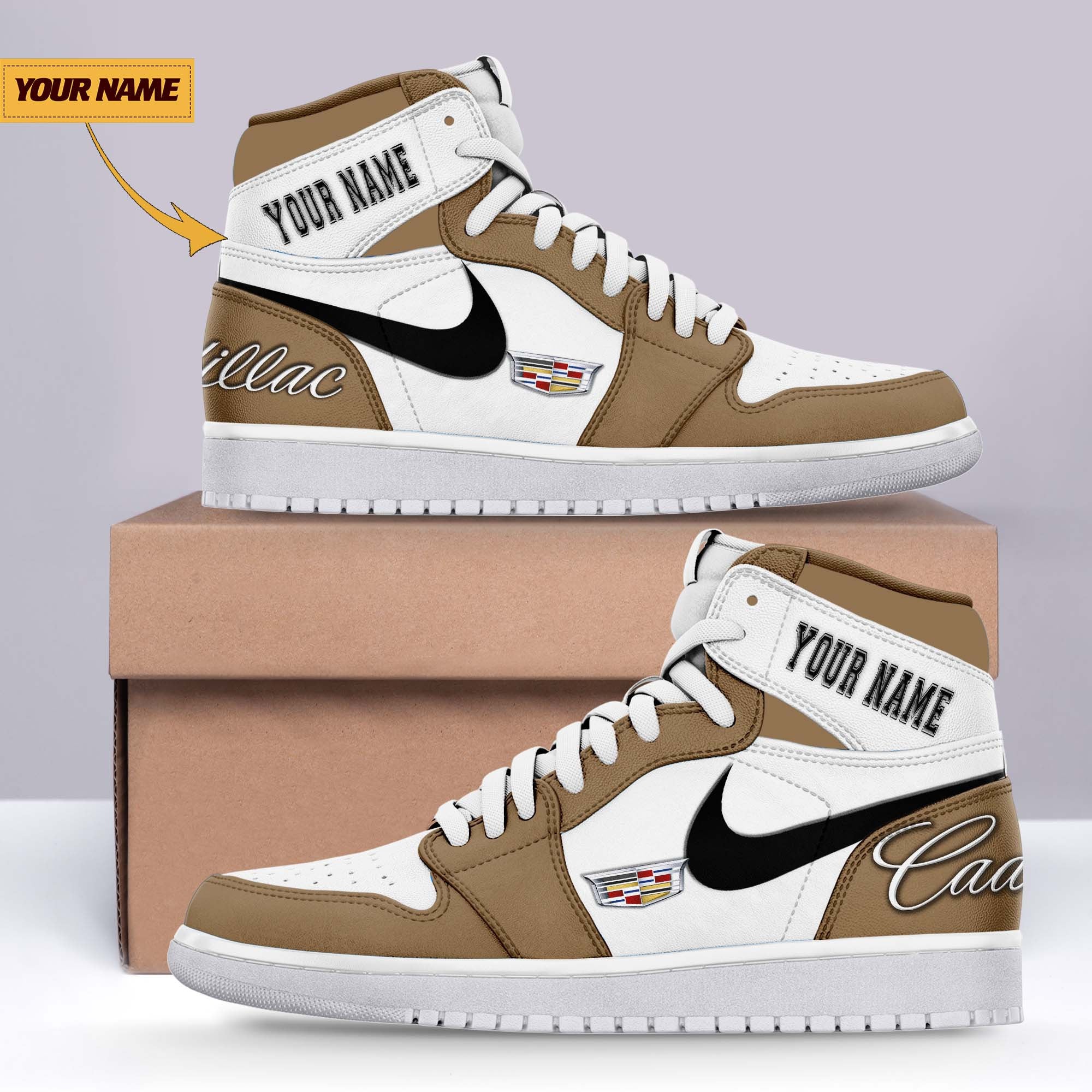 Ideafootwear Cadillac AJ1 High Sneakers Shoes For Men And Women