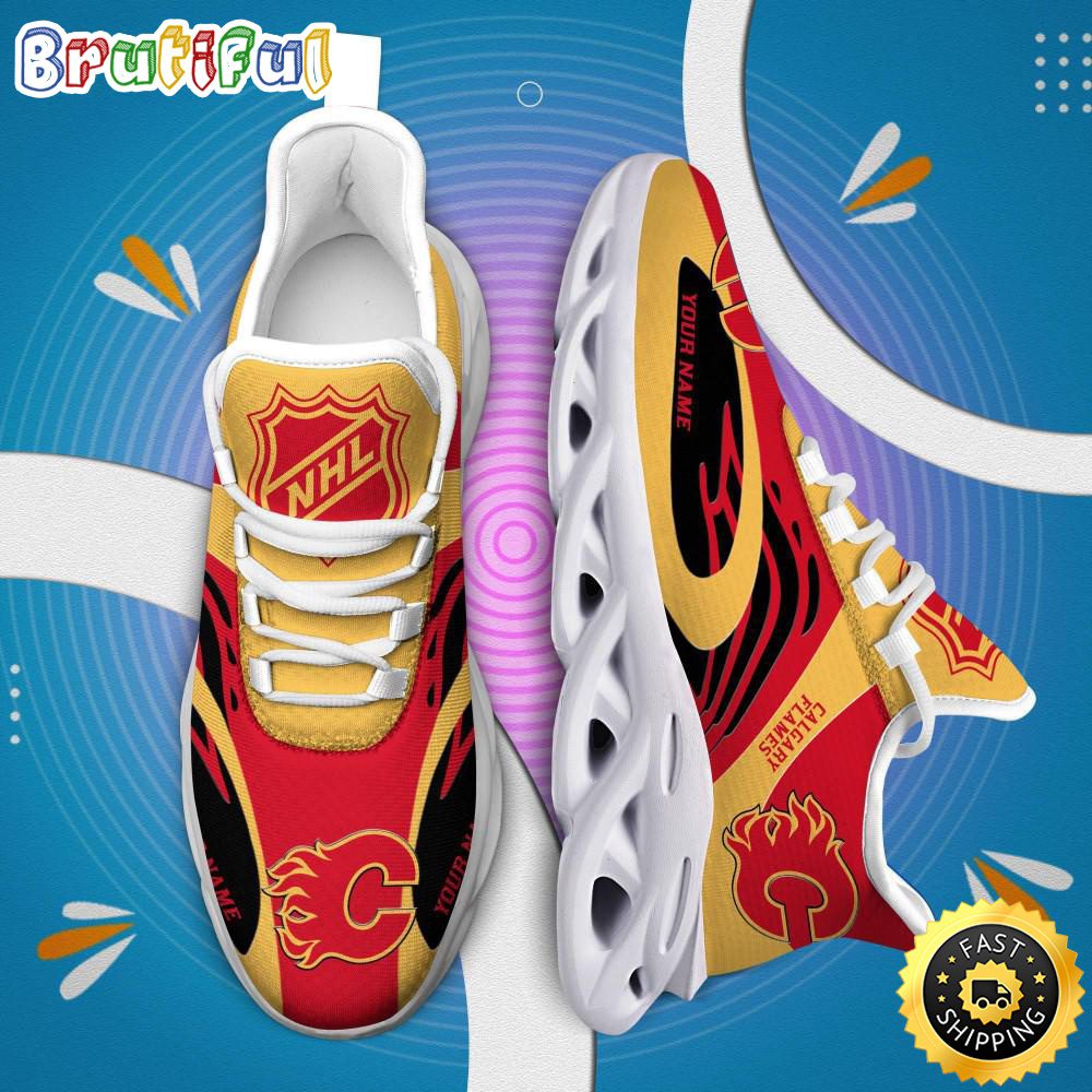 Ideafootwear Calgary Flames Max Soul Shoes Sneakers For Men And Women