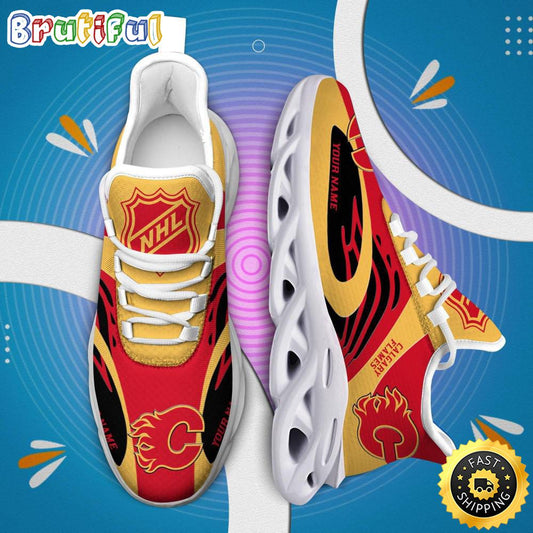 Ideafootwear Calgary Flames Max Soul Shoes Sneakers For Men And Women