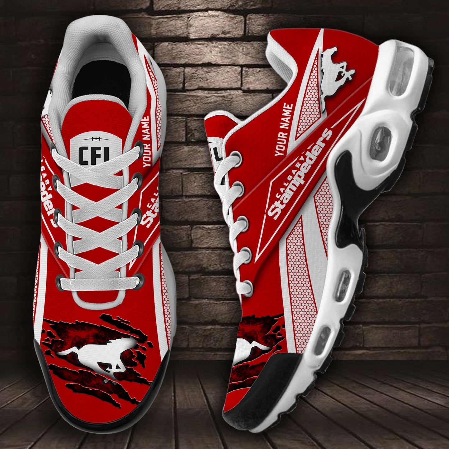 Ideafootwear Calgary Stampeders TN Shoes Sneakers For Men And Women
