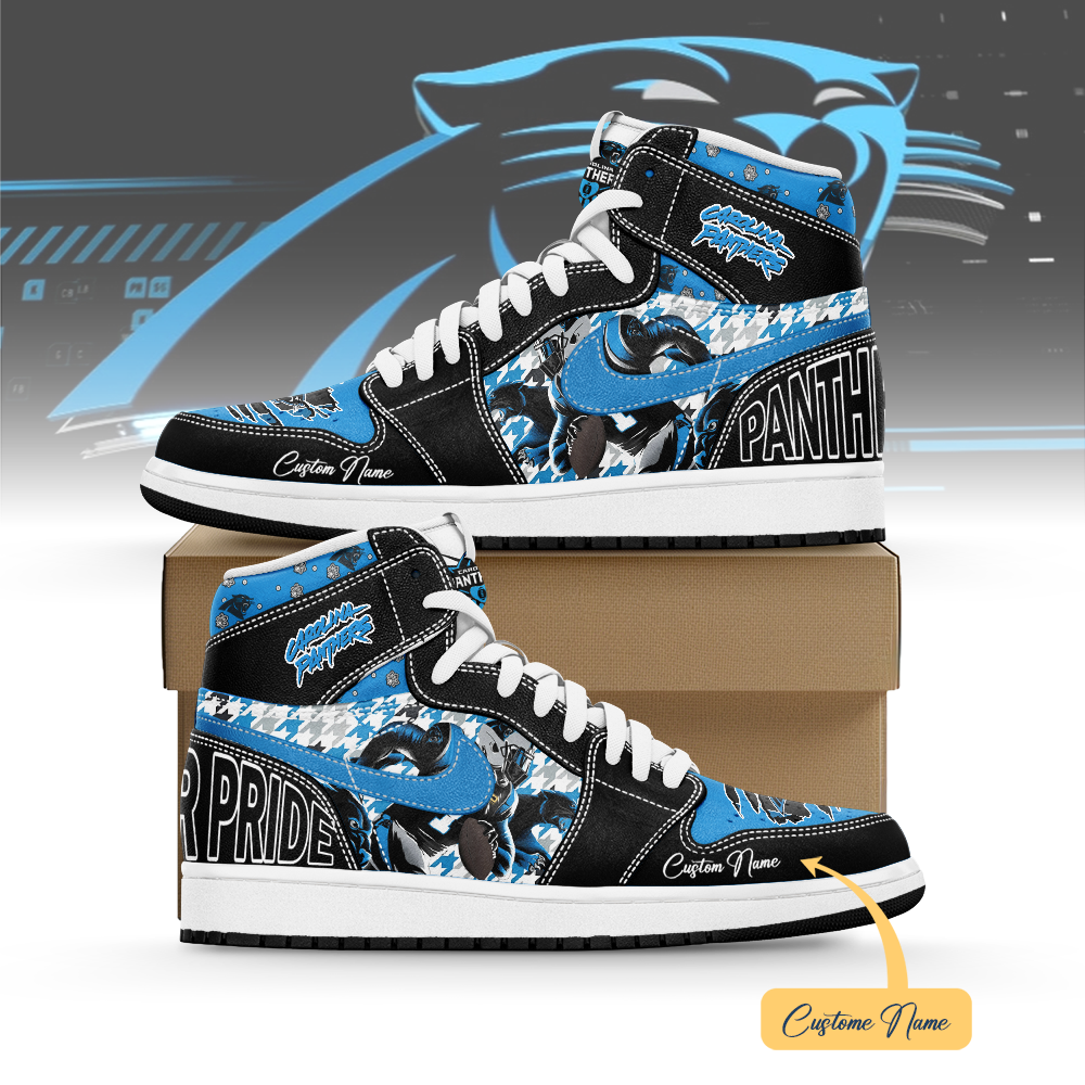 Ideafootwear Carolina Panthers AJ1 High Sneakers Shoes For Men And Women