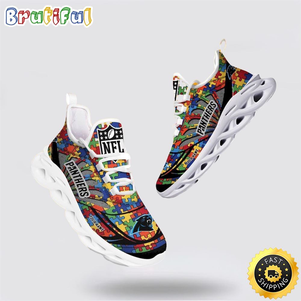 Ideafootwear Carolina Panthers Max Soul Shoes Sneakers For Men And Women