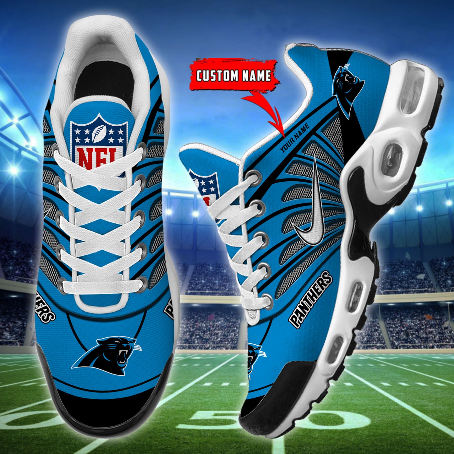 Ideafootwear Carolina Panthers TN Shoes Sneakers For Men And Women