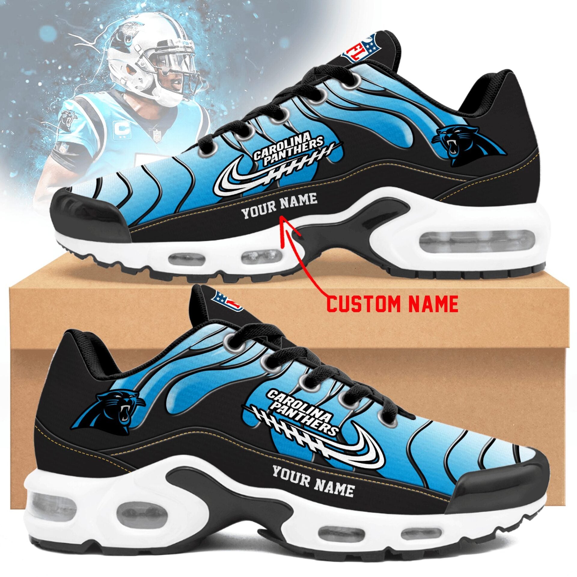 Ideafootwear Carolina Panthers TN Shoes Sneakers For Men And Women