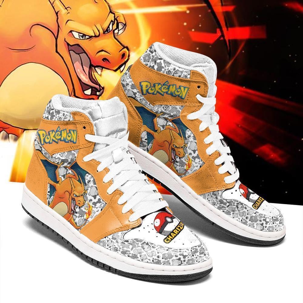 Ideafootwear Charizard AJ1 High Sneakers Shoes For Men And Women