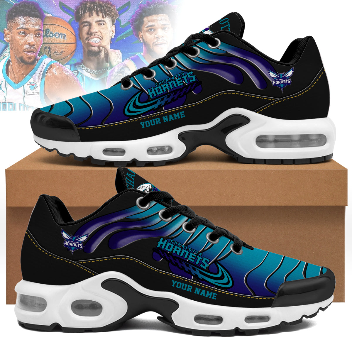 Ideafootwear Charlotte Hornets TN Shoes Sneakers For Men And Women