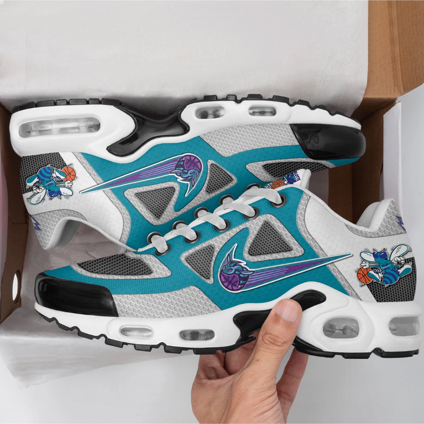 Ideafootwear Charlotte Hornets TN Shoes Sneakers For Men And Women