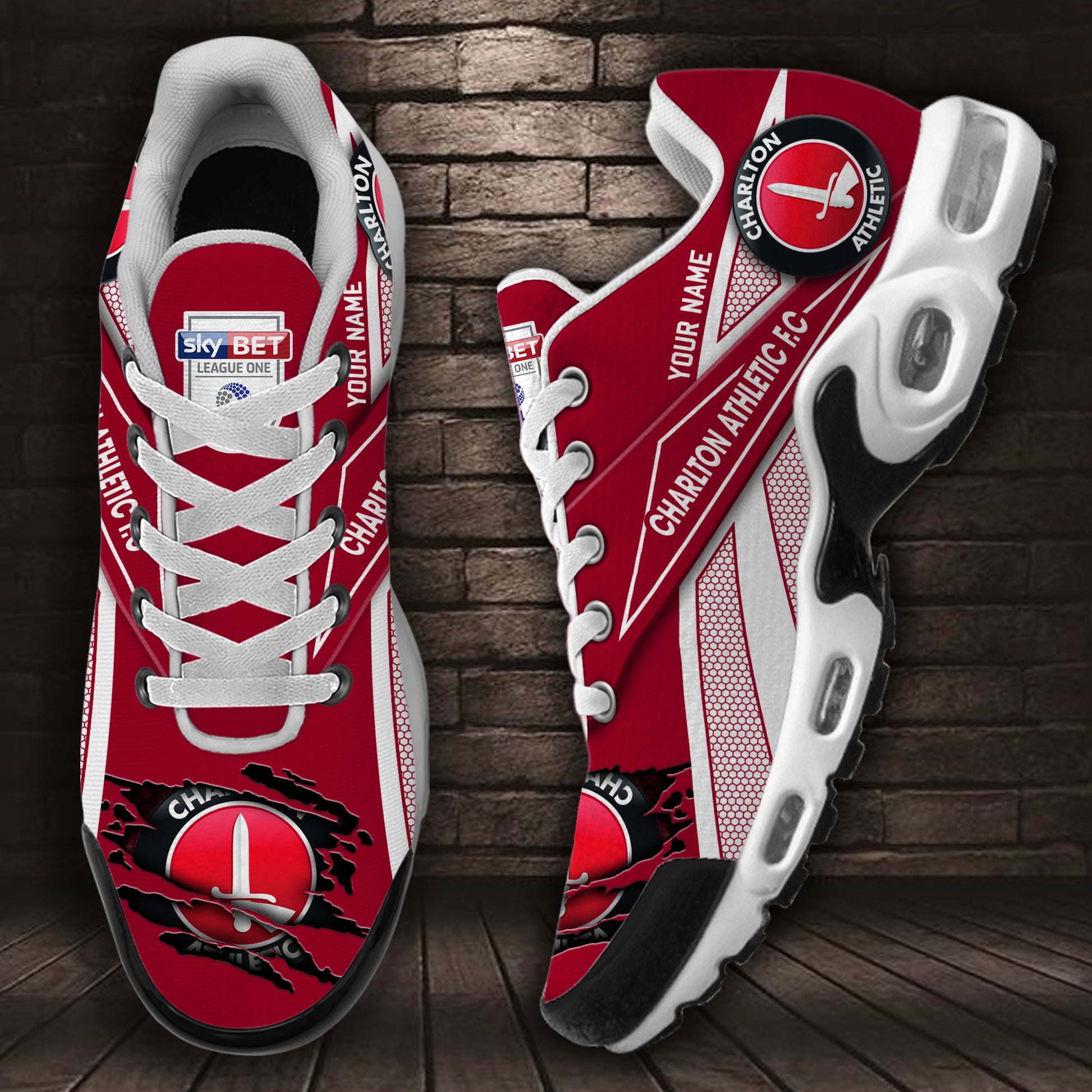 Ideafootwear Charlton Athletic F.C TN Shoes Sneakers For Men And Women