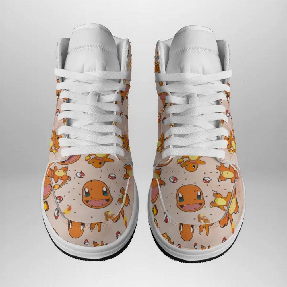 Ideafootwear Charmander Pattern Pokemon  AJ1 High Sneakers Shoes For Men And Women