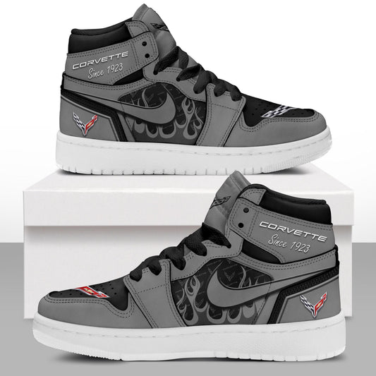Ideafootwear Chevrolet Corvette AJ1 High Sneakers Shoes For Men And Women