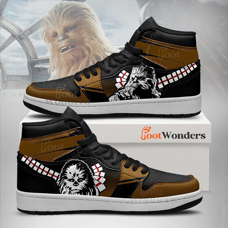 Ideafootwear Chewbaca AJ1 High Sneakers Shoes For Men And Women
