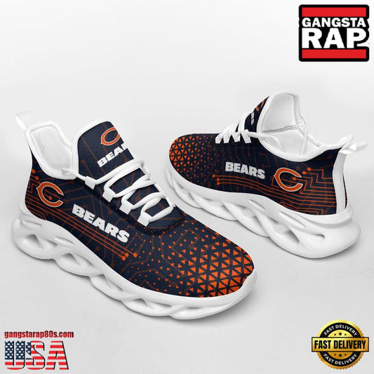 Ideafootwear Chicago Bears Electrical Circuit Max Soul Shoes Sneakers For Men And Women