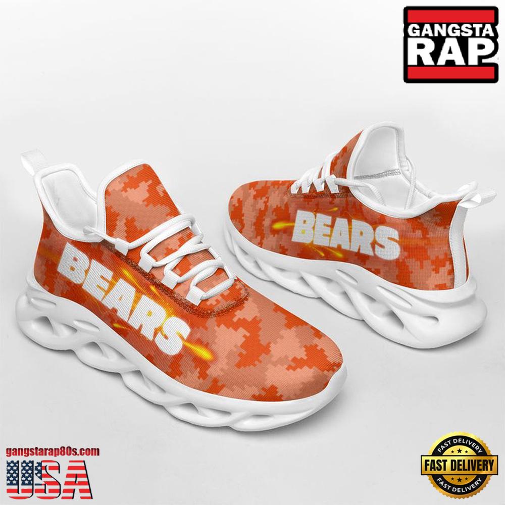 Ideafootwear Chicago Bears Knitted Camouflage Max Soul Shoes Sneakers For Men And Women