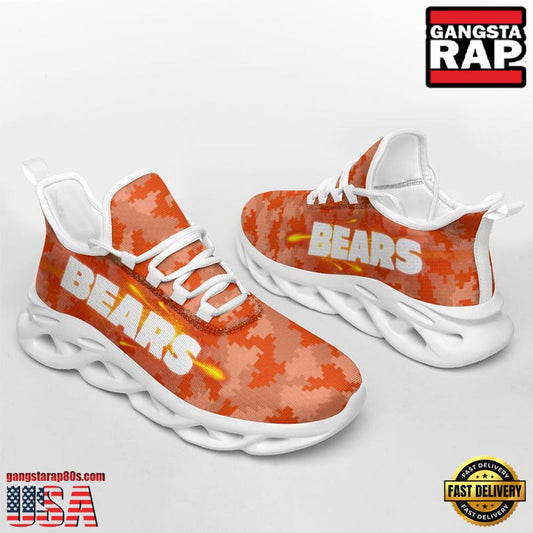 Ideafootwear Chicago Bears Knitted Camouflage Max Soul Shoes Sneakers For Men And Women