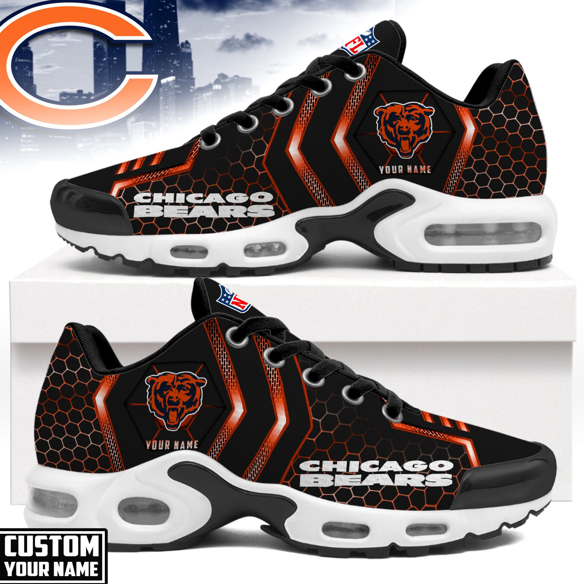 Ideafootwear Chicago Bears TN Shoes Sneakers For Men And Women