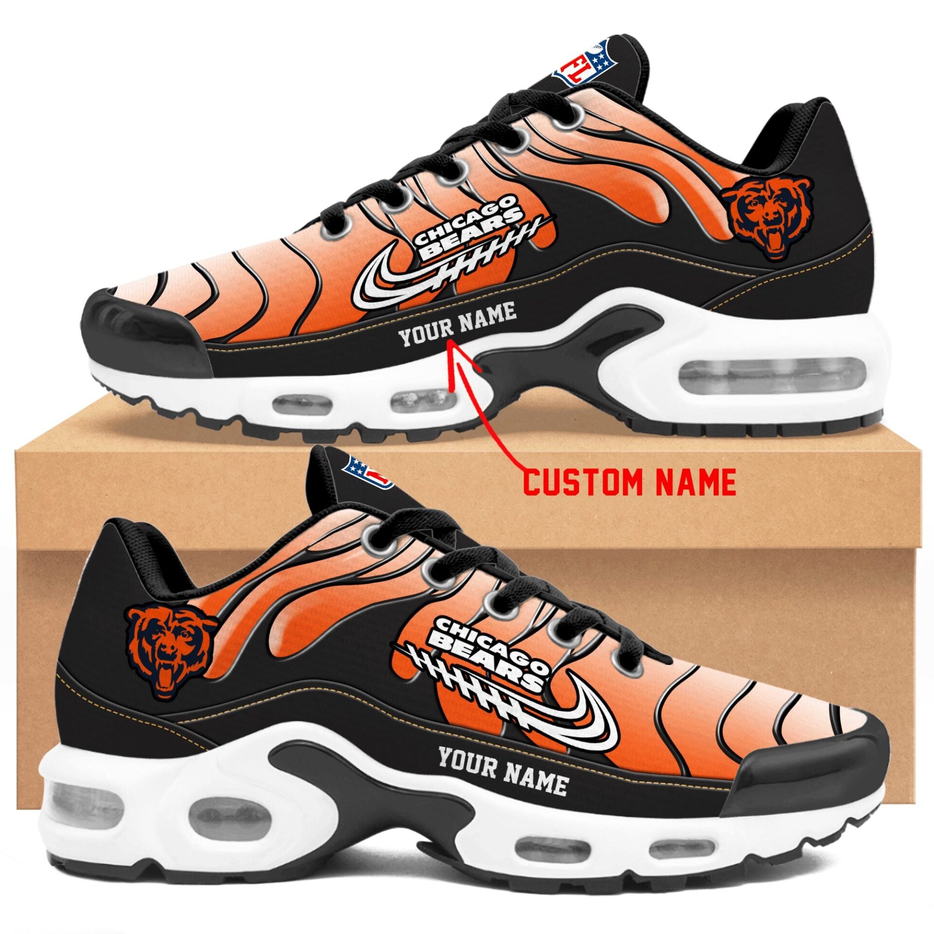 Ideafootwear Chicago Bears TN Shoes Sneakers For Men And Women