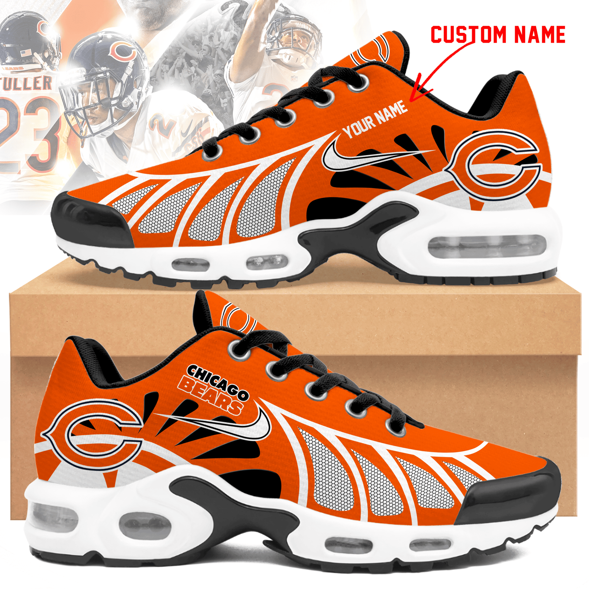 Ideafootwear Chicago Bears TN Shoes Sneakers For Men And Women