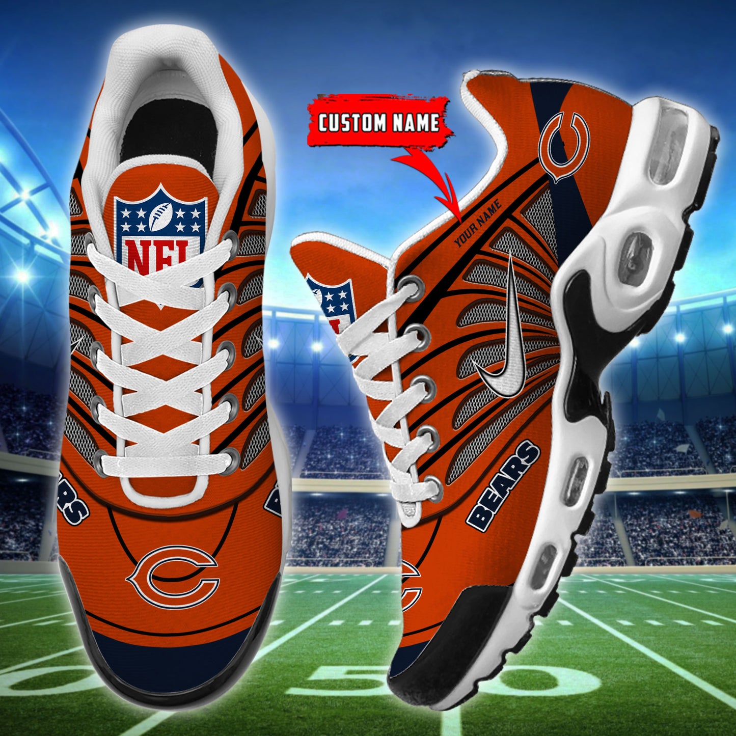 Ideafootwear Chicago Bears TN Shoes Sneakers For Men And Women