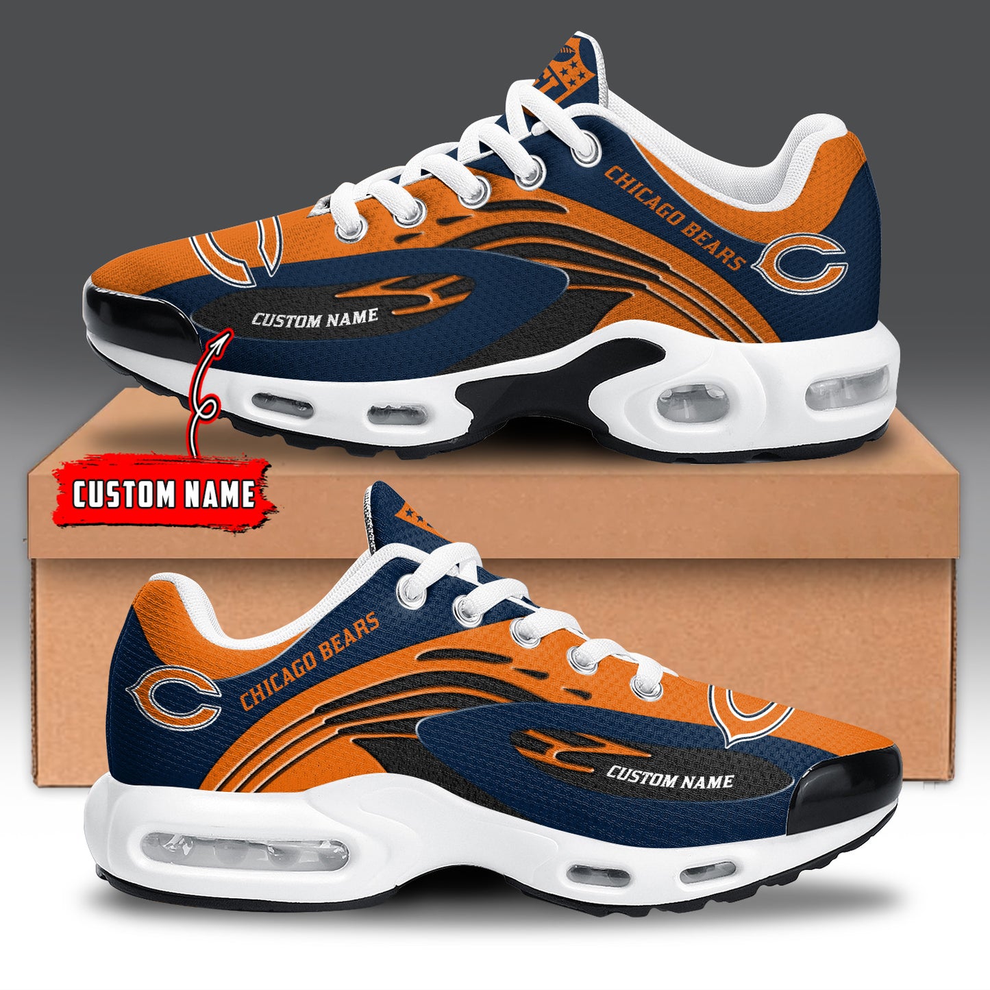 Ideafootwear Chicago Bears TN Shoes Sneakers For Men And Women