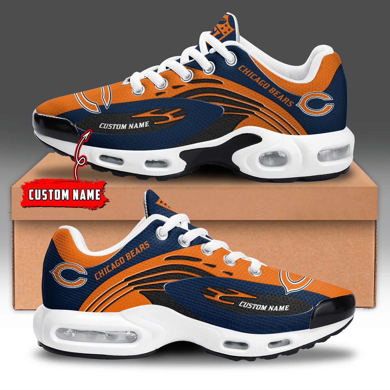 Ideafootwear Chicago Bears TN Shoes Sneakers For Men And Women