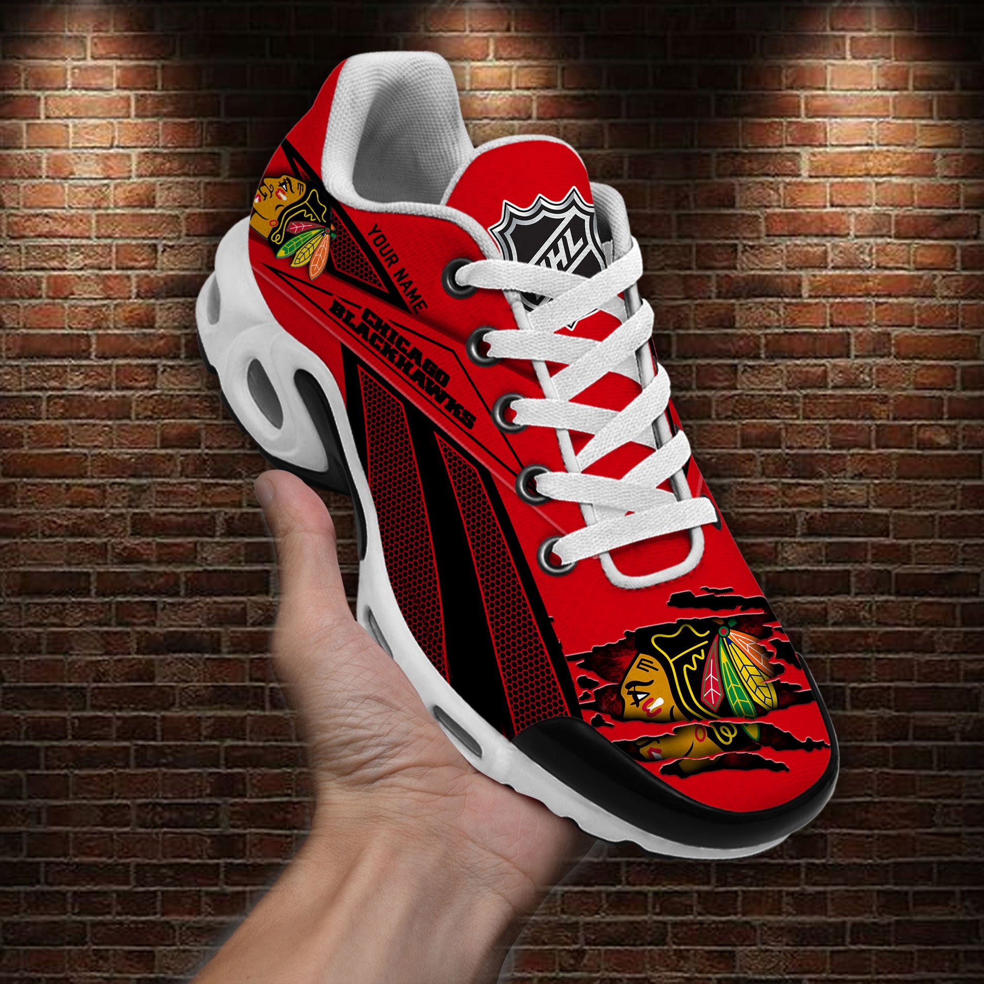 Ideafootwear Chicago Blackhawks TN Shoes Sneakers For Men And Women