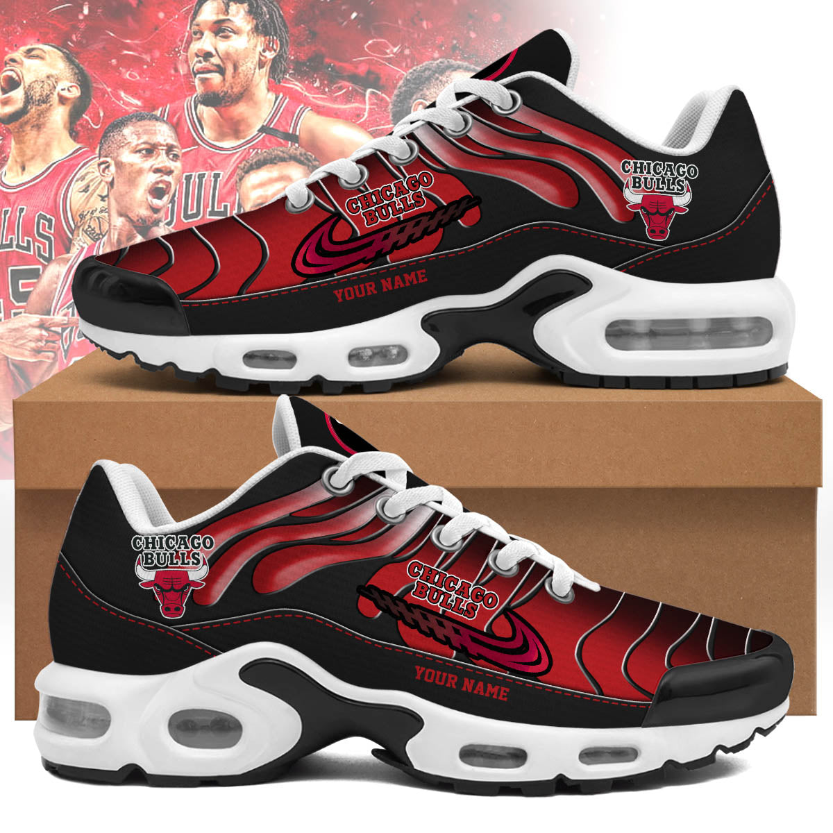 Ideafootwear Chicago Bulls TN Shoes Sneakers For Men And Women