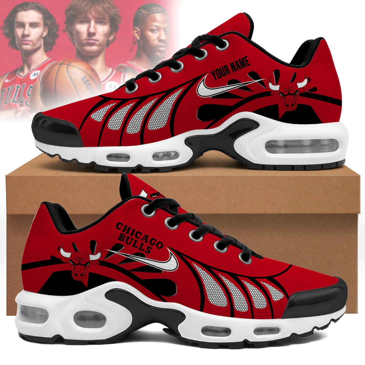 Ideafootwear Chicago Bulls TN Shoes Sneakers For Men And Women