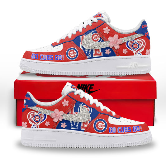 Ideafootwear Chicago Cubs Air Low-Top Sneakers Shoes For Men And Women 1