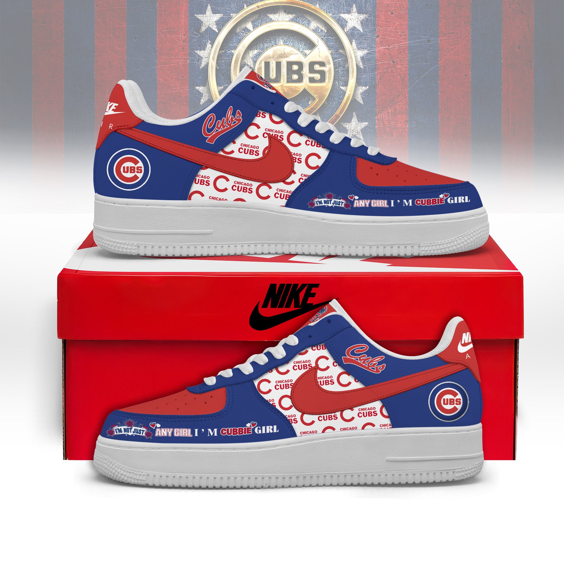 Ideafootwear Chicago Cubs Air Low-Top Sneakers Shoes For Men And Women 3
