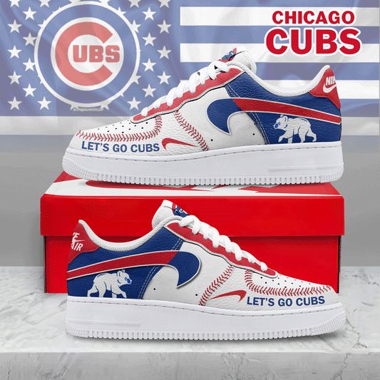 Ideafootwear Chicago Cubs Air Low-Top Sneakers Shoes For Men And Women 1