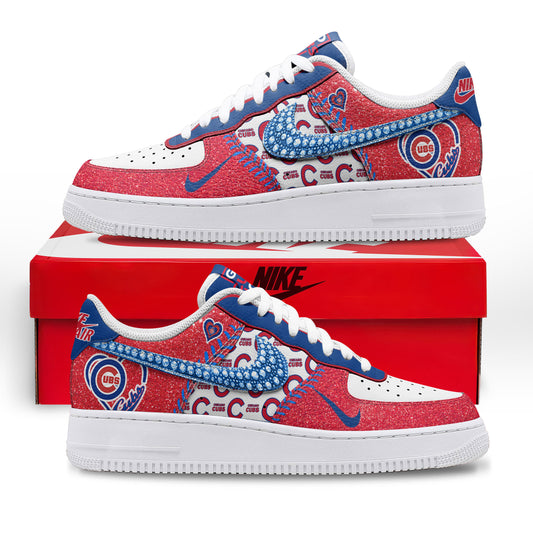 Ideafootwear Chicago Cubs Air Low-Top Sneakers Shoes For Men And Women 1