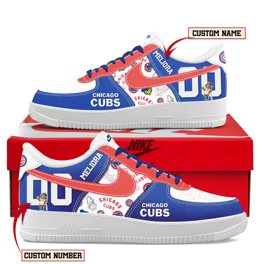 Ideafootwear Chicago Cubs Air Low-Top Sneakers Shoes For Men And Women 1