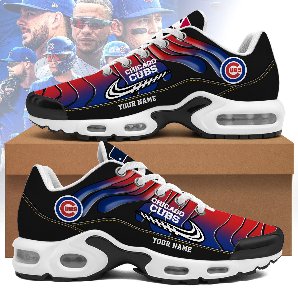 Ideafootwear Chicago Cubs TN Shoes Sneakers For Men And Women