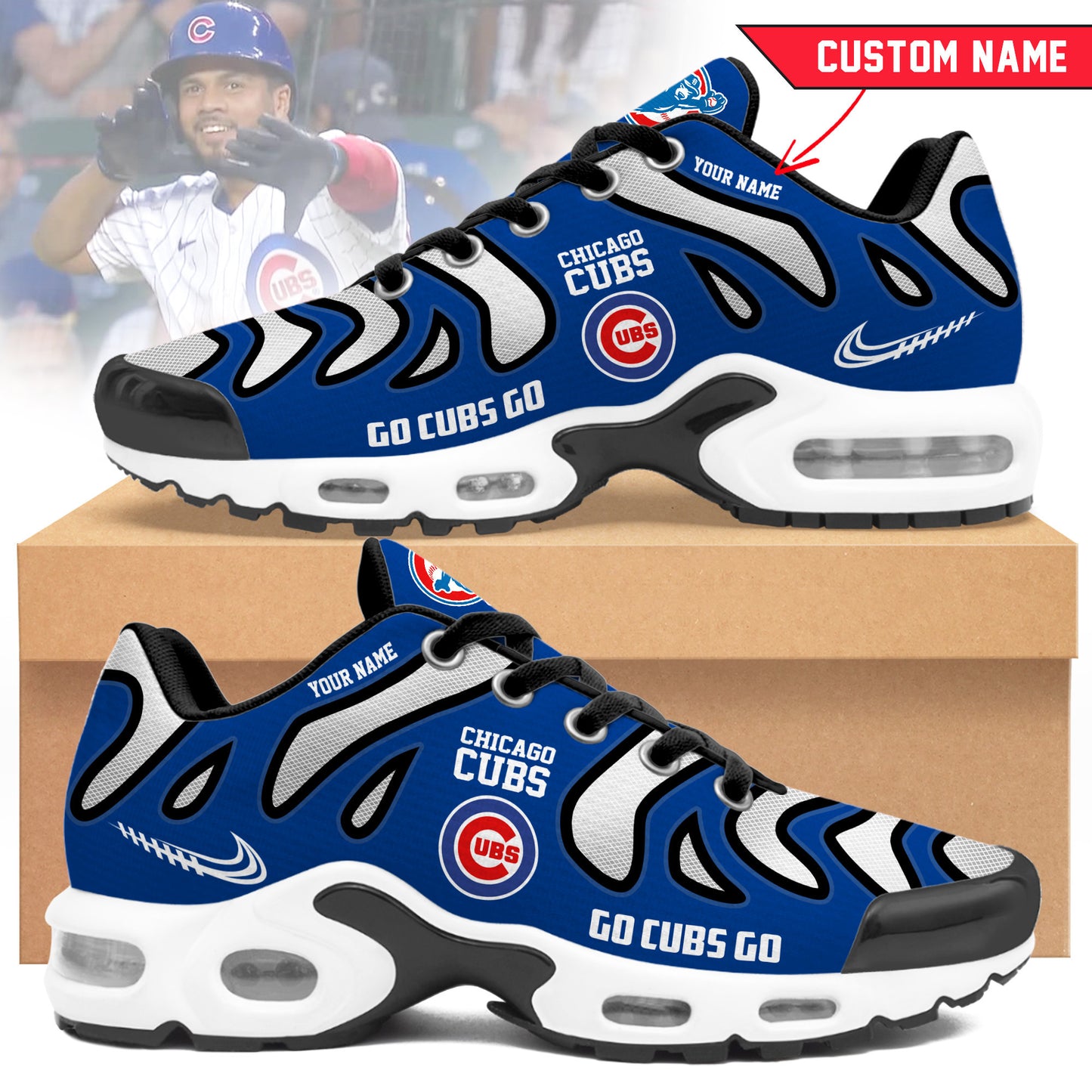 Ideafootwear Chicago Cubs TN Shoes Sneakers For Men And Women