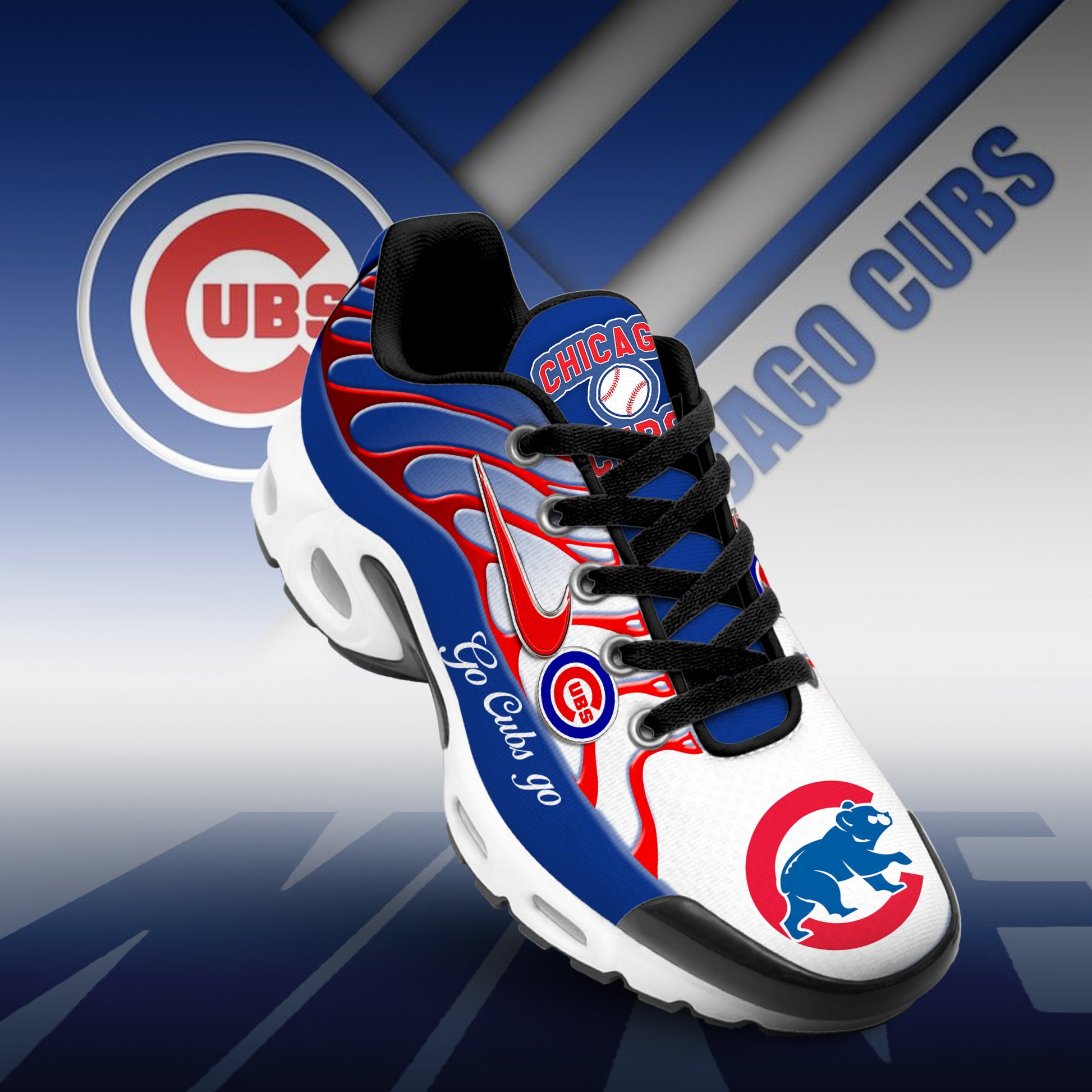 Ideafootwear Chicago Cubs TN Shoes Sneakers For Men And Women