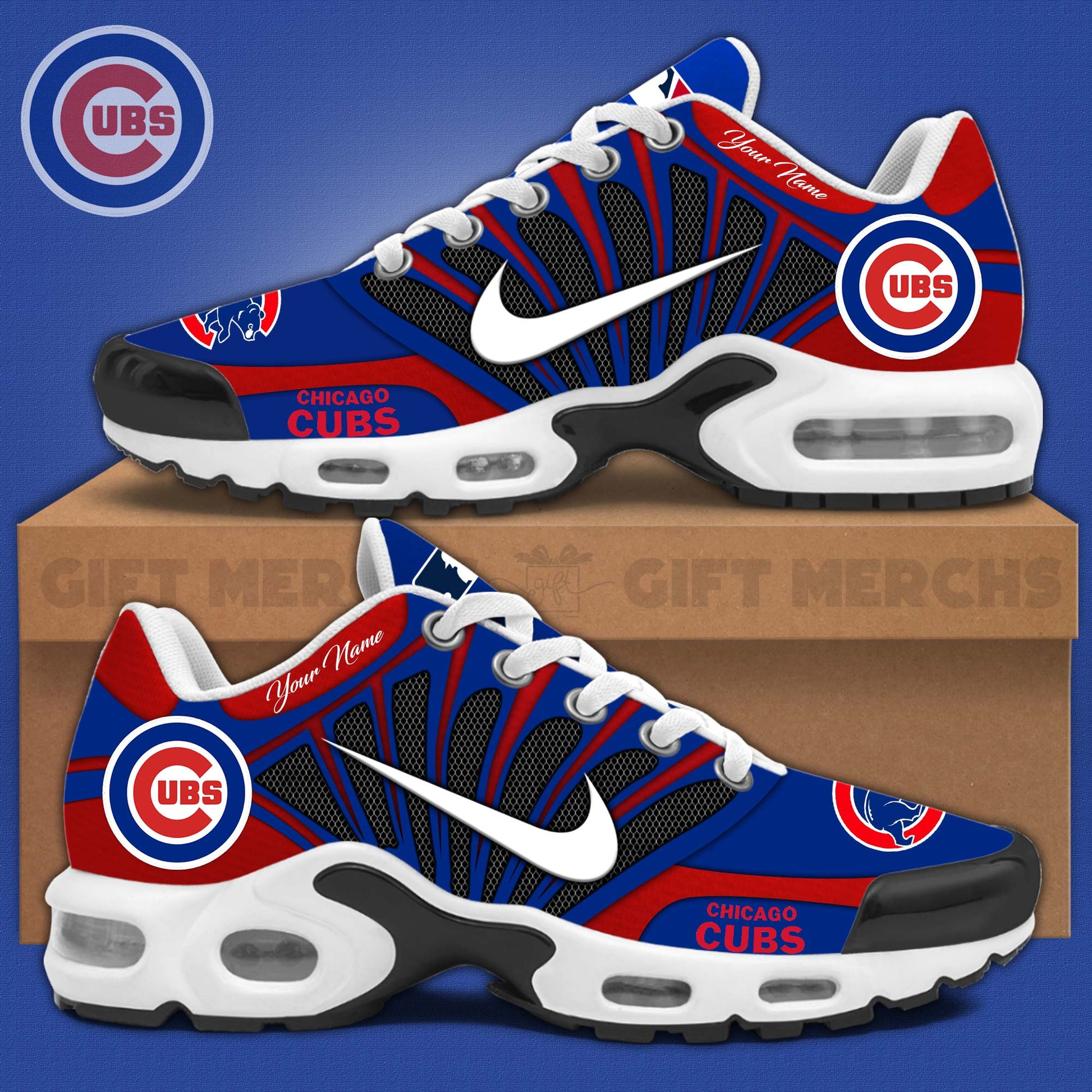 Ideafootwear Chicago Cubs TN Shoes Sneakers For Men And Women