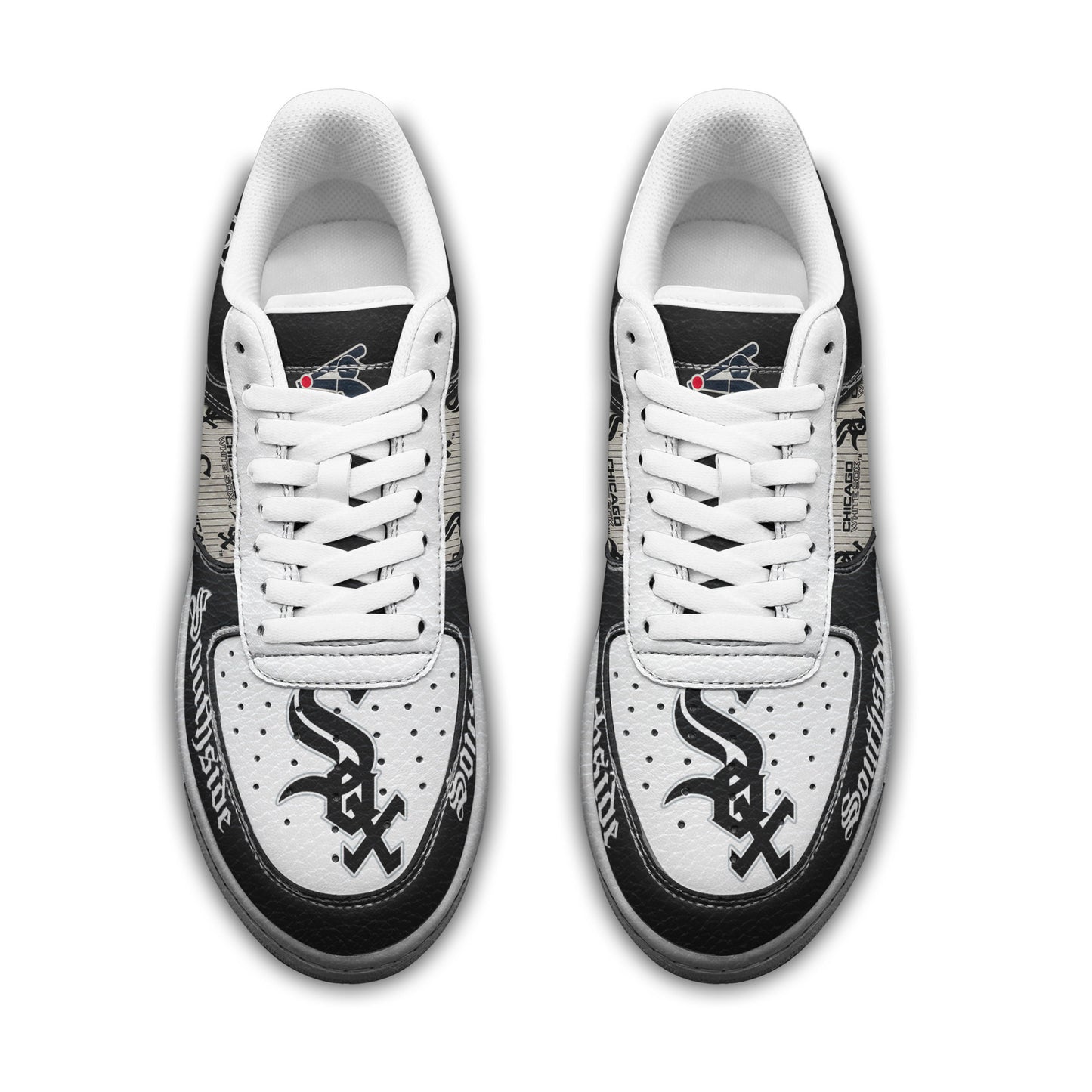 Ideafootwear Chicago White Sox Air Low-Top Sneakers Shoes For Men And Women 2
