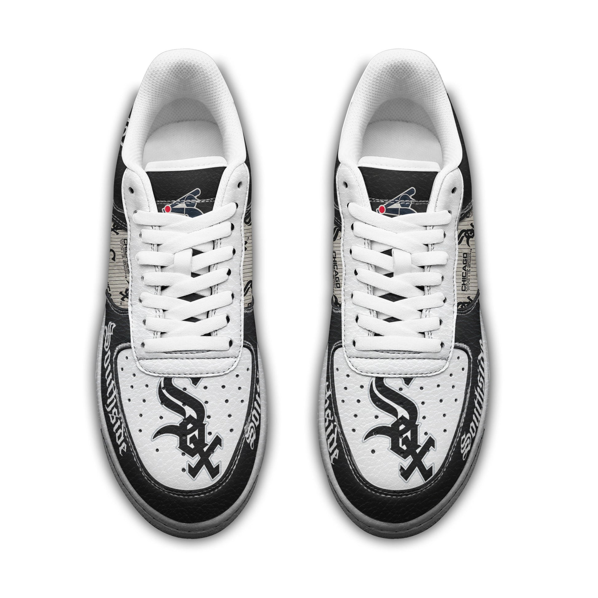 Ideafootwear Chicago White Sox Air Low-Top Sneakers Shoes For Men And Women 2